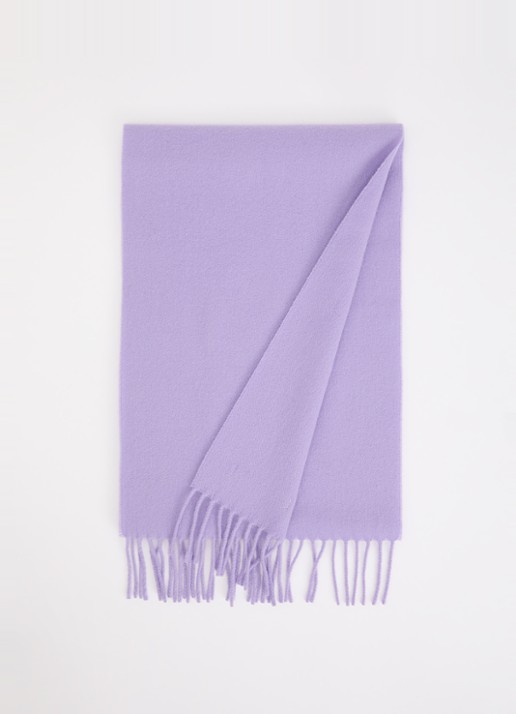 Acne Studios Sjaal van wol met logo en franjes 190 x 30 cm