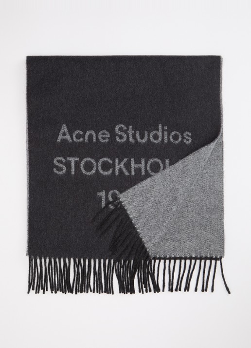 Acne Studios Sjaal van wol met logoprint 180 x 40 cm