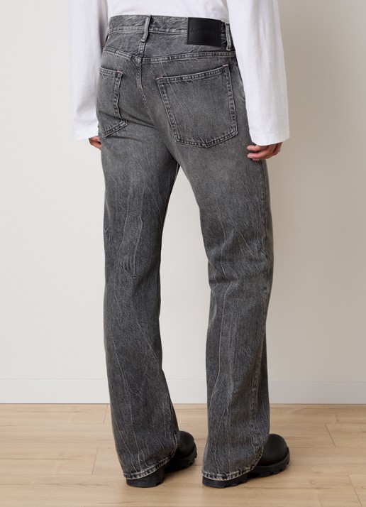 Acne Studios Straight fit jeans met gekleurde wassing - achterkant 6 grijs