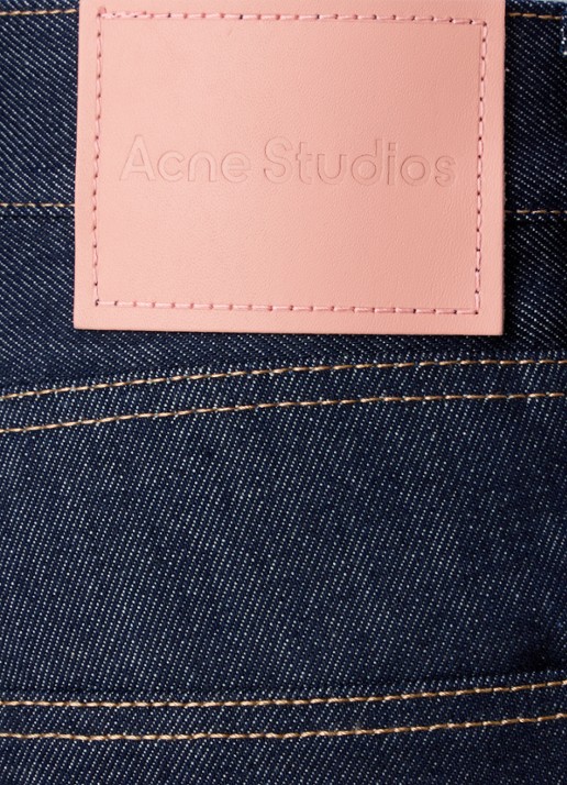 Acne Studios Straight leg jeans met donkere wassing - detail 4 indigo