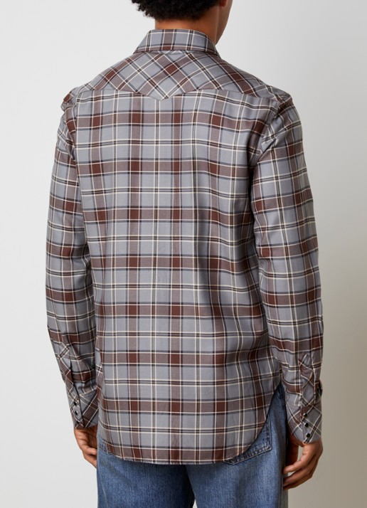 Acne Studios Surrow overshirt met ruitdessin - achterkant 5 grijs