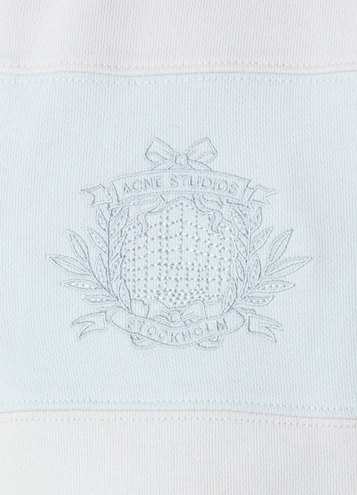Acne Studios Sweater met logo - detail 5 lichtblauw