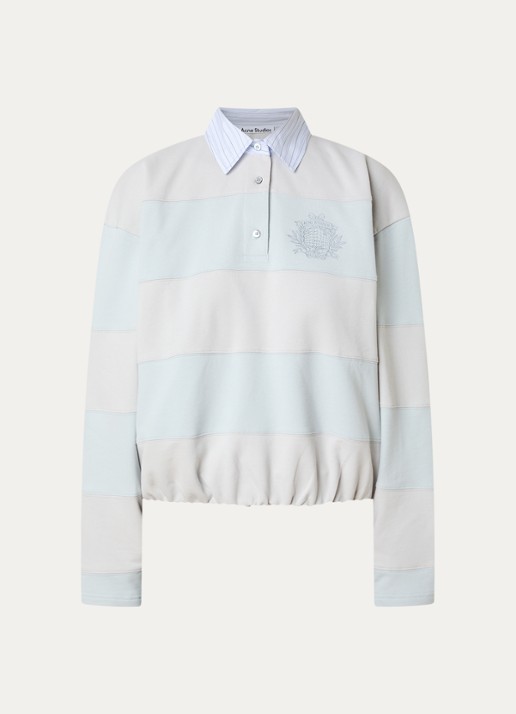 Acne Studios Sweater met logo - voorkant lichtblauw