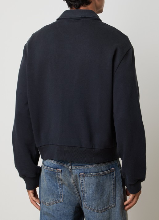 Acne Studios Sweatvest met logo en verwassen afwerking - achterkant 5 zwart