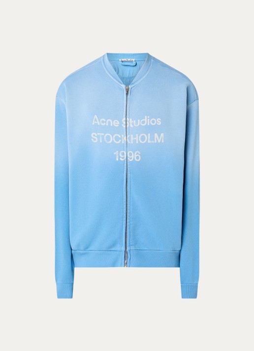 Acne Studios Sweatvest met logoprint - voorkant 2 blauw