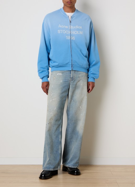 Acne Studios Sweatvest met logoprint - voorkant 3 blauw