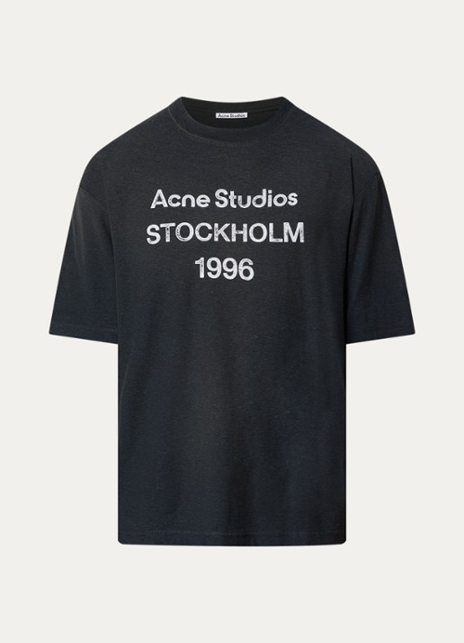 Acne Studios T-shirt met logoprint - voorkant 2 groen