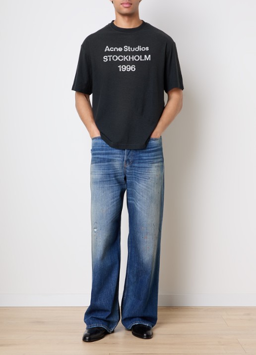 Acne Studios T-shirt met logoprint - voorkant 3 groen
