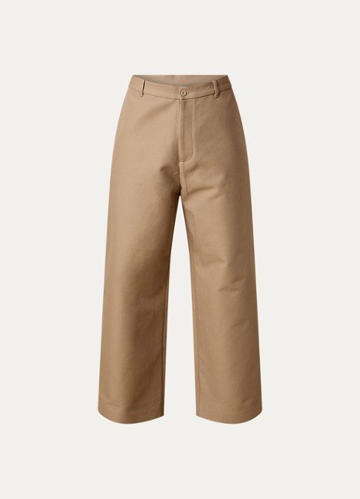 Acne Studios Wide fit chino met steekzakken - voorkant 2 khaki