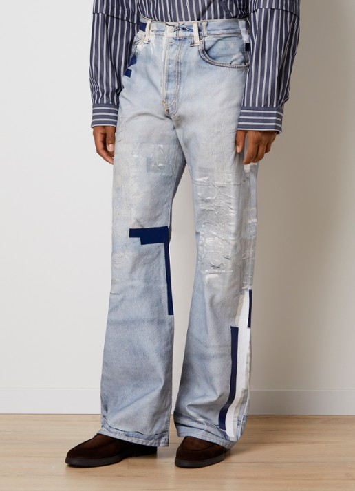 Acne Studios Wide leg jeans met lichte wassing