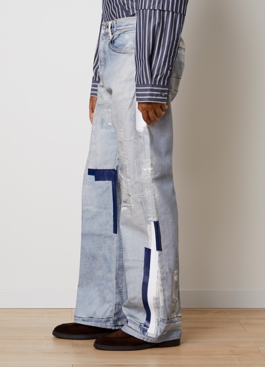 Acne Studios Wide leg jeans met lichte wassing - detail 5 indigo