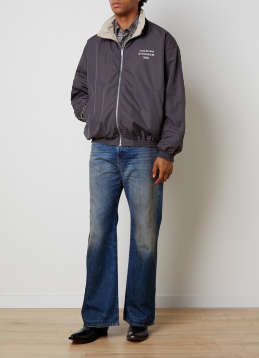 Acne Studios Windjack met steekzakken - voorkant 2 creme