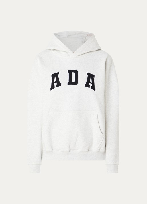 Adanola Ada sweater met logoborduring - voorkant grijsmele