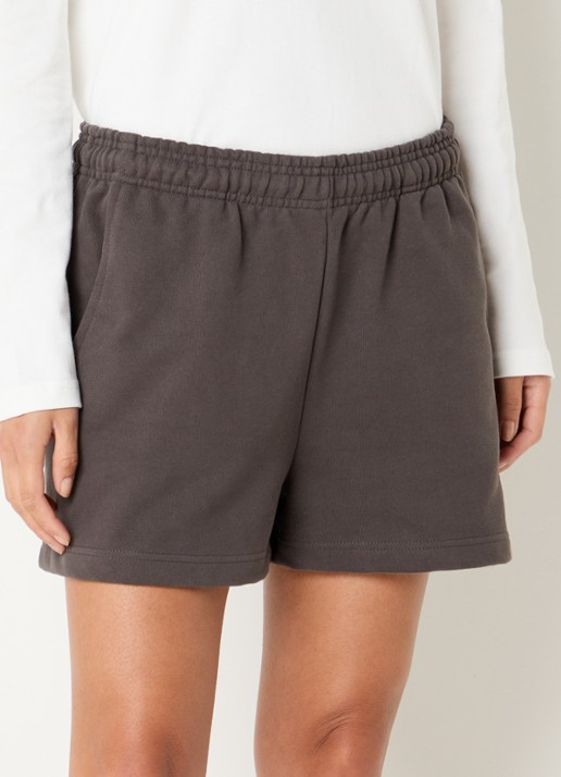 Adanola High waist wide fit korte joggingbroek met steekzakken