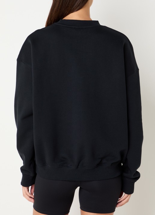 Adanola Oversized sweater met borduring - achterkant zwart