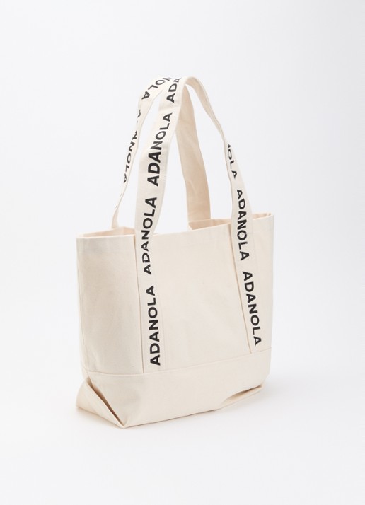 Adanola Shopper met logoprint - achterkant 5 creme