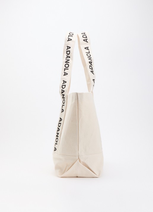 Adanola Shopper met logoprint - detail 2 creme