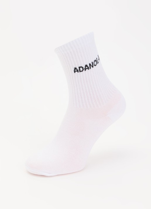 Adanola Sokken met logoborduring in  3-pack  - detail 3 wit