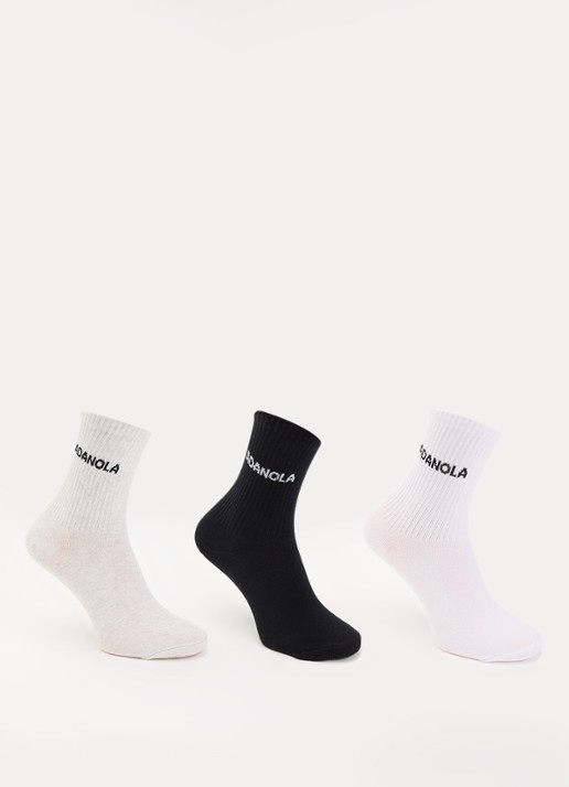 Adanola Sokken met logoborduring in  3-pack