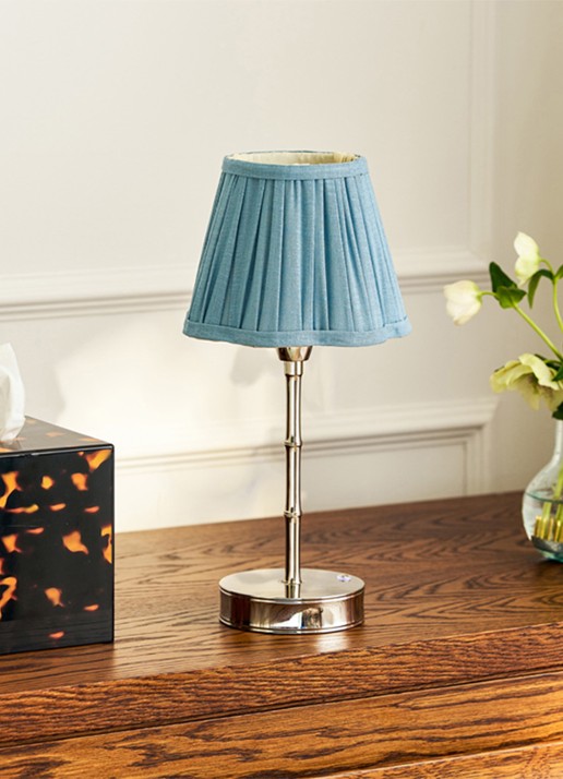 Addison Ross Bamboo lampvoet 25 cm        - voorkant 3 zilver