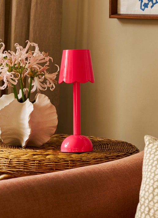 Addison Ross Scallop LED tafellamp 28 cm - detail 4 roze