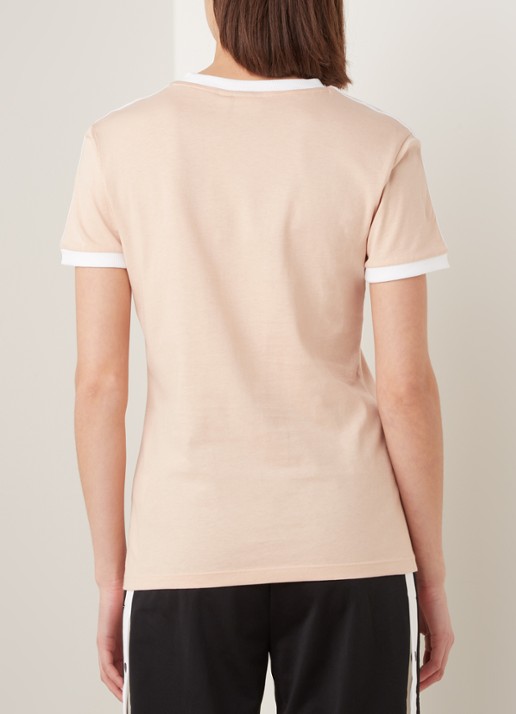 adidas 3 Stripes T-shirt met logoborduring - achterkant 4 zalmroze