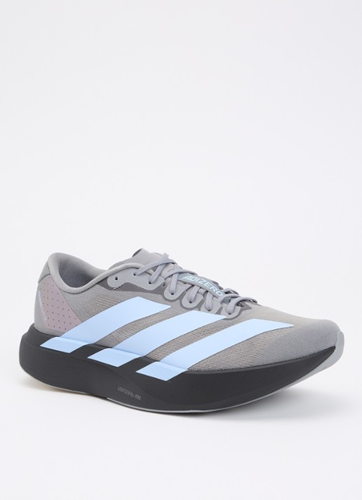 Adidas Adizero Evo SL M sneaker met gebreid bovenwerk - voorkant 9 donkergrijs