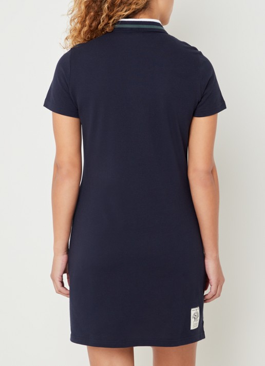 Adidas Class of 72 mini polo jurk met logo  - achterkant indigo