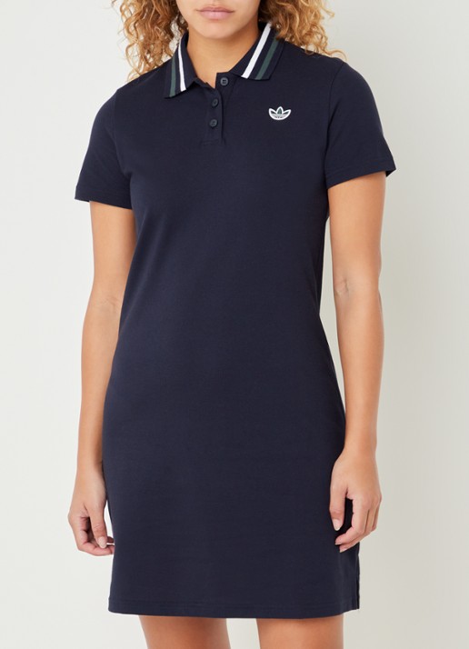 Adidas Class of 72 mini polo jurk met logo  - detail 2 indigo