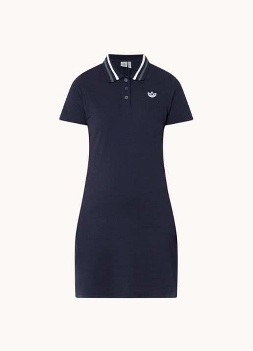 Adidas Class of 72 mini polo jurk met logo  - voorkant 3 indigo