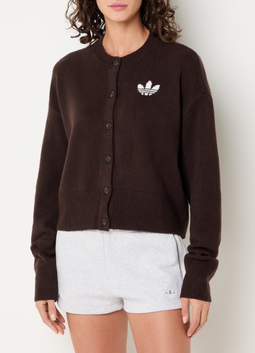 adidas Fijngebreid vest met logo