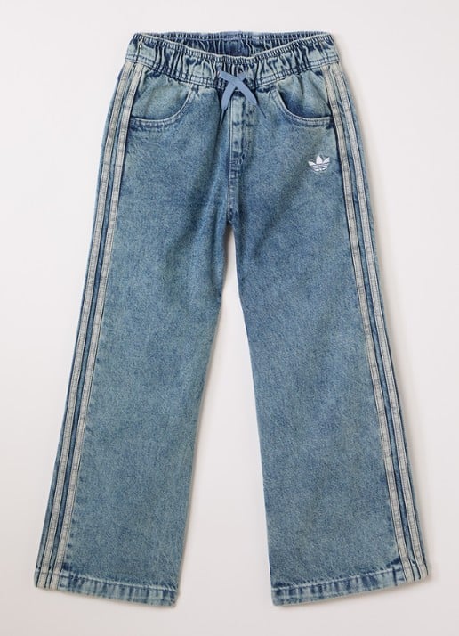 Adidas Firebird loose fit jeans met streepprint