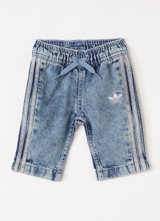 Adidas Firebird straight fit broek - voorkant indigo