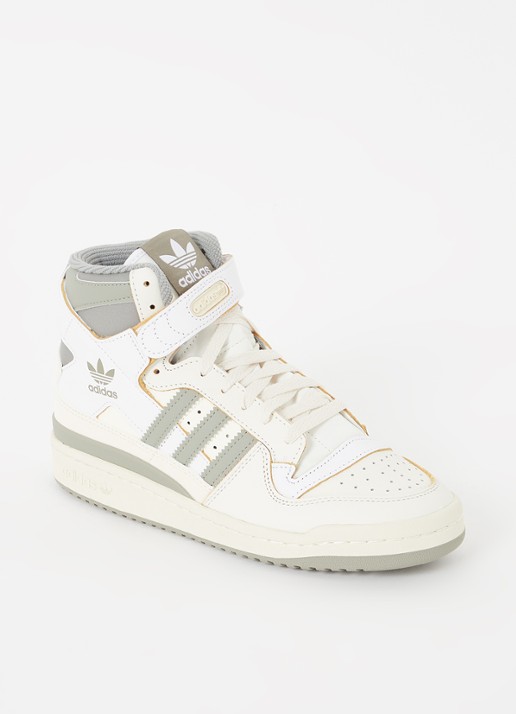 Adidas Forum 84 Hi sneaker van leer  - voorkant 4 ivoor