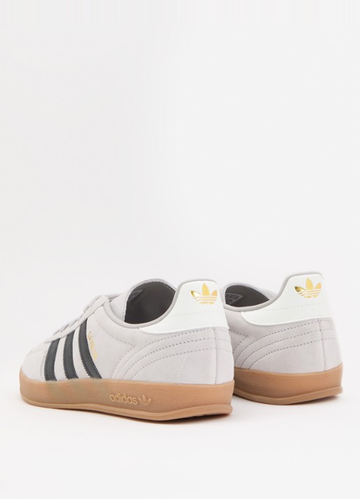 Adidas Gazelle Indoor sneaker van suéde met details van leer  - achterkant lichtgrijs