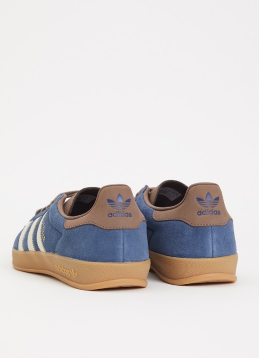 Adidas Gazelle Indoor sneaker van suéde met details van leer  - achterkant 4 blauw