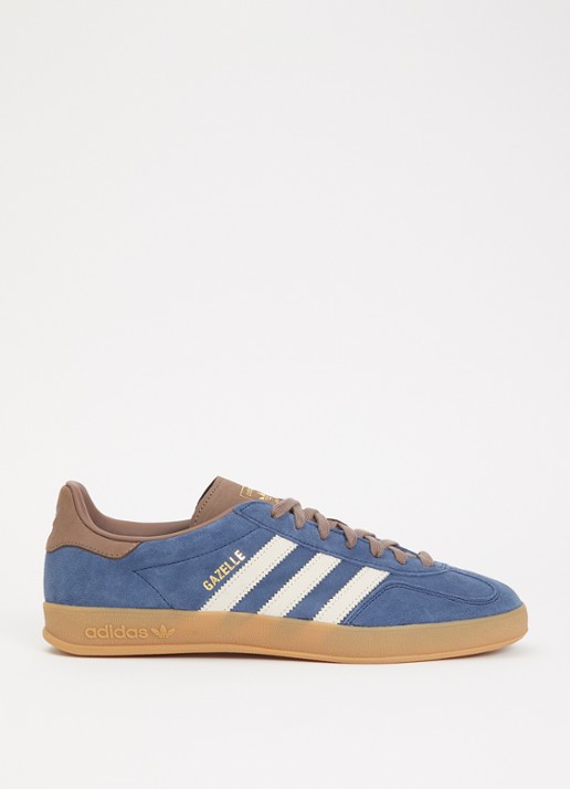 Adidas Gazelle Indoor sneaker van suéde met details van leer  - voorkant 5 blauw
