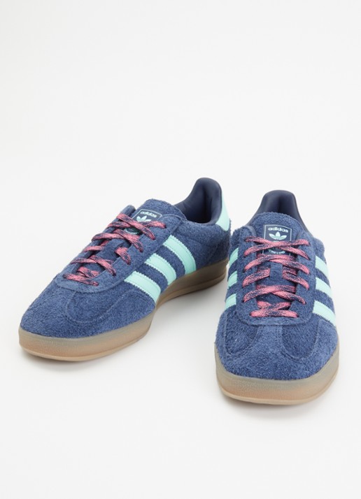 Adidas Gazelle Indoor sneaker van suède met logo - detail indigo