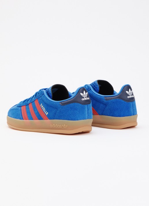 Adidas Gazelle Indoor sneaker van suède met logo - achterkant 4 blauw