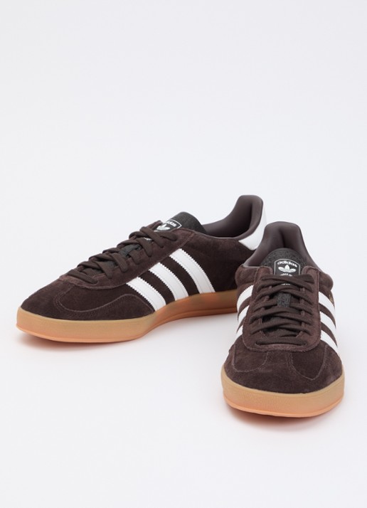 Adidas Gazelle Indoor sneaker van suède met logo - detail 2 donkerbruin