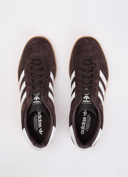 Adidas Gazelle Indoor sneaker van suède met logo - detail 3 donkerbruin