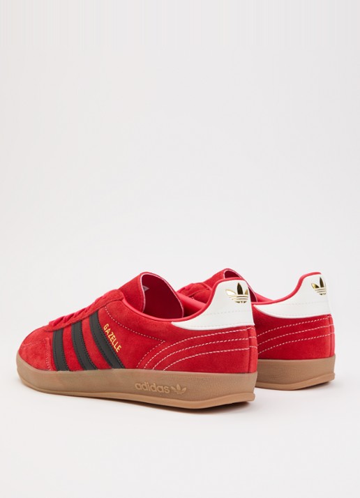 Adidas Gazelle Indoor sneaker van suède - achterkant rood
