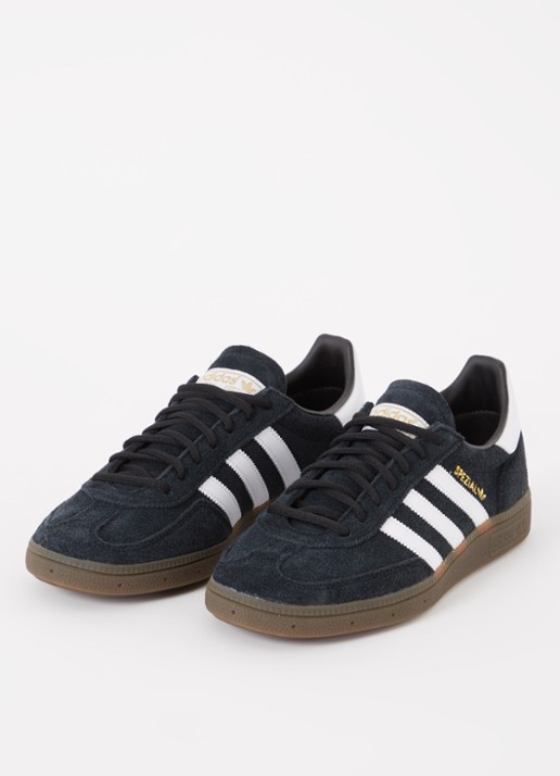 Adidas Handball Spezial sneaker van suède met leren details  - detail zwart