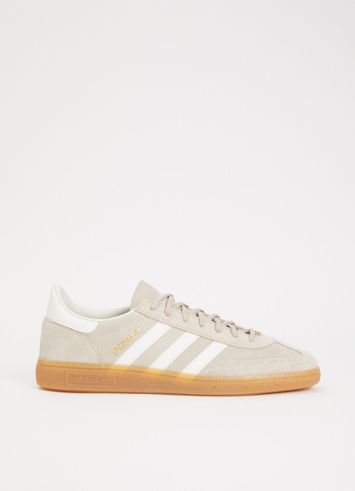 Adidas Handball Spezial sneaker van suède met leren details  - voorkant 5 beige
