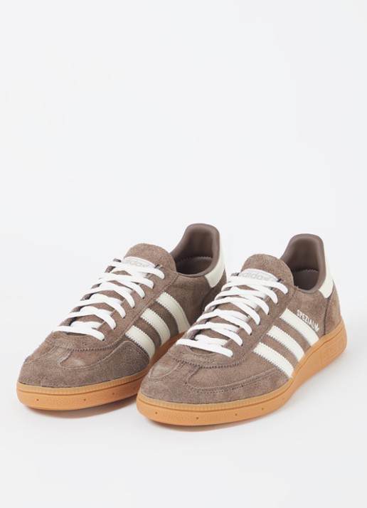 Adidas Handball Spezial sneaker van suède met leren details - detail 2 lichtbruin