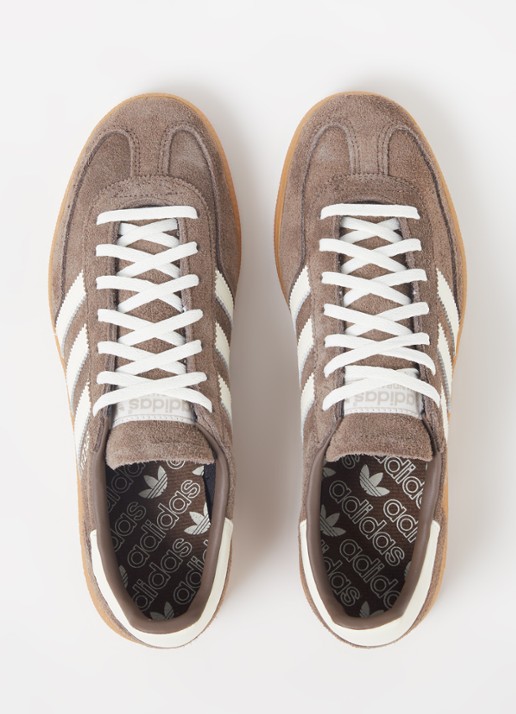 Adidas Handball Spezial sneaker van suède met leren details - detail 3 lichtbruin