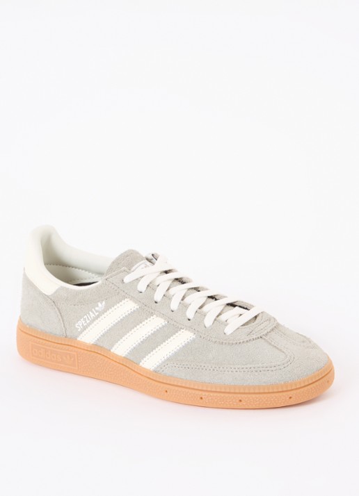 Adidas Handball Spezial sneaker van suède - voorkant lichtgrijs