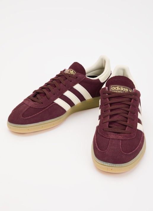 Adidas Handball Spezial sneaker van suède - detail bordeauxrood