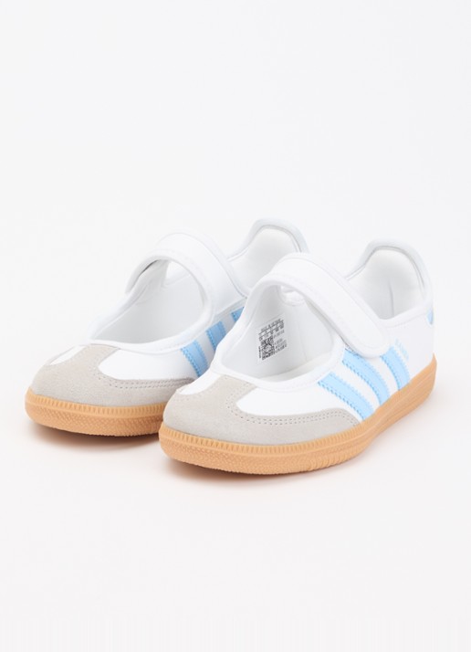 Adidas Samba Jane sneaker van leer met details van suède - voorkant 2 beige