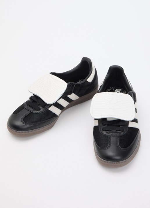 Adidas Samba LT sneaker van leer met ponyhair - detail 3 zwart